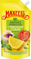 МАЙОНЕЗ МАХЕЕВ С ЛИМОННЫМ СОКОМ 200МЛ Д/П
