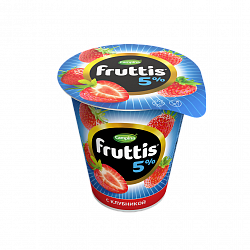 БЗМЖ ЙОГУРТ ФРУТТИС СЛИВ.ЛАКОМ КЛУБНИКА 5% 290ГР