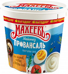 МАЙОНЕЗ МАХЕЕВ ПРОВАНСАЛЬ БЕЛЫЙ 50,5% 820МЛ ВЕДРО