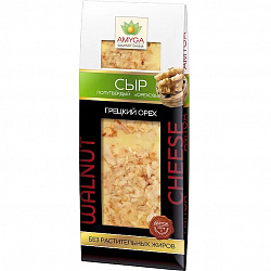 БЗМЖ СЫР ПОЛУТВЕРДЫЙ ОРЕХОВЫЙ С ГРЕЦКИМ ОРЕХОМ 45% ТМ АМИГА 150ГР