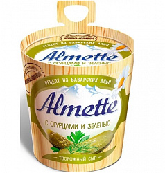 БЗМЖ СЫР ХОХЛАНД АЛЬМЕТТЕ С ЗЕЛЕНЬЮ И ОГУР 150ГР