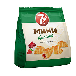 КРУАССАНЫ СЕВЕН ДЕЙС МИНИ КЛУБНИКА 265ГР