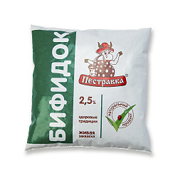 БЗМЖ БИФИДОК ПЕСТРАВКА 2,5% 450ГР Ф/П