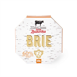 БЗМЖ СЫР БРИ WHITE CHEESE FROM ZHUKOVKA 125 ГР 60%  БЕРЕСТА