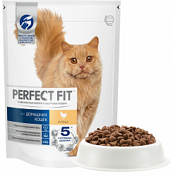 КОРМ ПЕРФЕКТ ФИТ СУХОЙ Д/ДОМ КОШ С КУРИЦЕЙ 650ГР