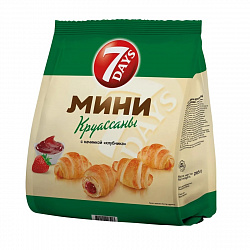 КРУАССАНЫ СЕВЕН ДЕЙС МИНИ КЛУБНИКА 265ГР КРУАССАНЫ СЕВЕН ДЕЙС МИНИ КЛУБНИКА 265ГР