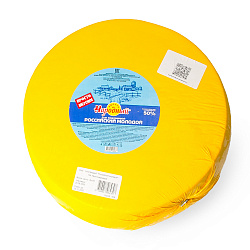 СЫР РОССИЙСКИЙ МОЛОДОЙ 50% ПРОСТОНАРОДНЫЙ /ВЕС