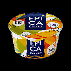 БЗМЖ ЙОГУРТ ЭПИКА МАНГО/СЕМЕНА ЧИА 130ГР