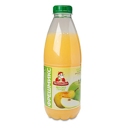 НАПИТОК СЫВОРОТОЧНЫЙ ПЕСТРАВКА С СОКОМ ЯБЛОКО-ГРУША 900ГР ПЭТ