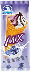 СЗМЖ МОРОЖЕНОЕ НЧ РОЖОК С АРОМАТОМ ЙОГУРТА И ЧЕРНИКИ 90ГР/24ШТ