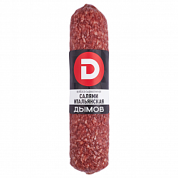 КОЛБАСА С/К САЛЯМИ ИТАЛЬЯНСКАЯ, СРЕЗ, В/У, 230 ГР ТМ ДЫМОВ