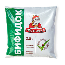 БЗМЖ БИФИДОК ПЕСТРАВКА 2,5% 450ГР Ф/П