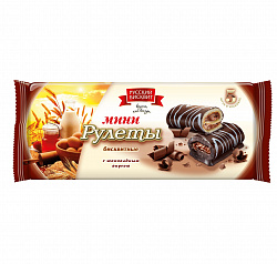 МИНИ-РУЛЕТЫ БИСКВИТНЫЕ ШОКОЛАД ТМ РУССКИЙ БИСКВИТ 175Г