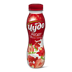 БЗМЖ ЙОГУРТ ЧУДО ПИТЬЕВОЙ КЛУБНИКА/ЗЕМЛЯНИКА 1,9% 260ГР