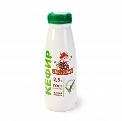 БЗМЖ КЕФИР ПЕСТРАВКА 2,5% 270ГР ПЭТ