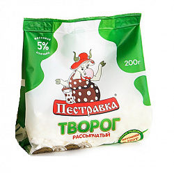 БЗМЖ ТВОРОГ ПЕСТРАВКА 5% 200ГР СТАБИЛОБЭГ