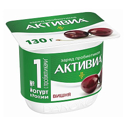 БЗМЖ ЙОГУРТ АКТИБИО 2,9% ВИШНЯ 130ГР СТАК