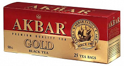 ЧАЙ АКБАР ГОЛД ЧЕРНЫЙ КРАСНО-ЗОЛОТОЙ 25П*2ГР