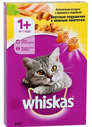 КОРМ ВИСКАС ПОДУШЕЧКИ ПАШТЕТ КУРИЦА/УТКА/ИНДЕЙКА 350ГР