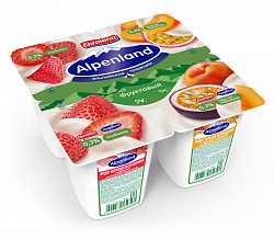 СЗМЖ ЙОГУРТ АЛЬПЕНЛЭНД ПАСТ КЛУБ/ПЕРСИК/МАРАК 0,3% 95ГР