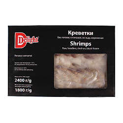 КРЕВЕТКИ 21/25  С/М, Б/Г В ПАНЦИРЕ БЛОК 1,8КГ