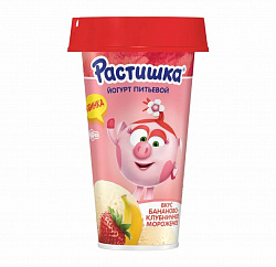 БЗМЖ ЙОГУРТ РАСТИШКА ПИТ БАНАН/КЛУБНИКА/МОРОЖЕНОЕ 190ГР