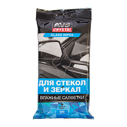 САЛФЕТКИ ВЛАЖНЫЕ ДЛЯ ОЧИСТКИ СТЕКОЛ, ЗЕРКАЛ, ФАР 25ШТ AVK-200 AVS