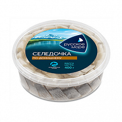 СЕЛЬДЬ ФИЛЕ-КУСОЧКИ В МАСЛЕ РМ СЕЛЕДОЧКА ПО ДОМАШНЕМУ 400ГР