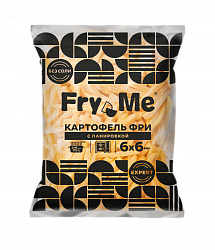 КАРТОФЕЛЬ ФРИ С ПАНИРОВКОЙ FRY ME 6Х6ММ 2,5 КГ(5ШТ)