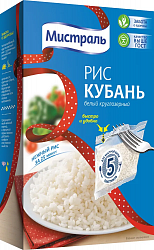 КРУПА РИС МИСТРАЛЬ КУБАНЬ (ПАКЕТЫ) 400ГР
