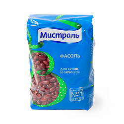 ФАСОЛЬ МИСТРАЛЬ КРАСНАЯ ДЛЯ СУПОВ И ГАРНИРОВ 450 Г