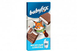 ШОКОЛАД МОЛОЧНЫЙ BABYFOX ПЛИТКА ТОНКАЯ 90ГР