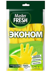 ПЕРЧАТКИ ХОЗЯЙСТВЕННЫЕ MASTER FRESH ЛАТЕКСНЫЕ S/M 1ПАРА
