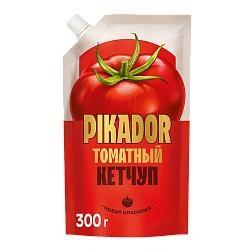 КЕТЧУП ПИКАДОР ТОМАТНЫЙ Д/П 300ГР