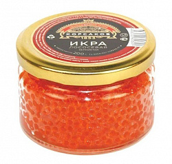 ИКРА ЛОСОСЕВАЯ ЗЕРНИСТАЯ  КОРСАКОВ 1853 90ГР