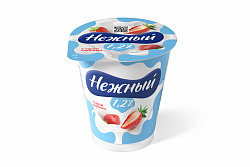 БЗМЖ ЙОГУРТ НЕЖНЫЙ С СОКОМ КЛУБНИКА 1,2% 320ГР