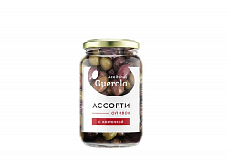 ОЛИВКИ АССОРТИ С КОСТОЧКОЙ GUEROLA 340ГР