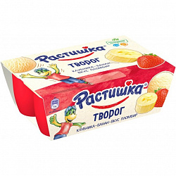 ДЕСЕРТ РАСТИШКА С ТВОРОЖ.КРЕМОМ КЛУБНИКА/БАНАН/ПЛОМБИР 6*45ГР