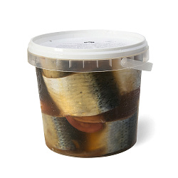 СЕЛЬДЬ ТИХООКЕАНСК ПРЯН ПОСОЛА В МАРИНАДЕ КУСОЧКИ (ВЕДРО) 1000ГР