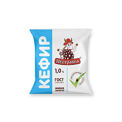 БЗМЖ КЕФИР ПЕСТРАВКА 1% 450ГР Ф/П