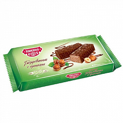 ВАФЛИ ГЛАЗИРОВАННЫЕ С ОРЕШКАМИ ЯШКИНО 200ГР