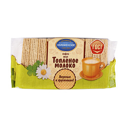 ВАФЛИ КОЛОМЕНСКИЕ ВКУС ТОПЛЕНОЕ МОЛОКО 200ГР