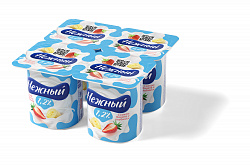 СЗМЖ ЙОГУРТ НЕЖНЫЙ С СОКОМ  БАНАНА/КЛУБНИКИ 1,2% 100Г