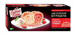 ШТРУДЕЛЬ ЧЕРЕМУШКИ АВСТРИЙСКИЙ КЛУБНИКА/ПЛОМБИР 400ГР