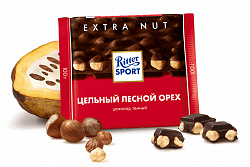 ШОКОЛАД РИТТЕР СПОРТ ТЕМ ЦЕЛЬНЫЙ ЛЕС ОРЕХ 100ГР