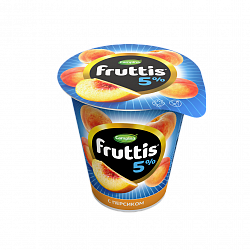 БЗМЖ ЙОГУРТ ФРУТТИС СЛИВ ЛАКОМСТВО ПЕРСИК 5% 290ГР