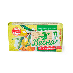 МЫЛО ВЕСНА ОЛИВА И МИНДАЛЬНОЕ МОЛОЧКО 90ГР