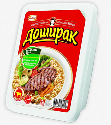 ЛАПША ДОШИРАК ВКУС ГОВЯДИНЫ 90ГР ЛОТОК