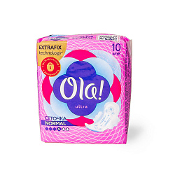 ПРОКЛАДКИ ГИГИЕНИЧЕСКИЕ OLA! NORMAL ULTRA СЕТОЧКА 10ШТ