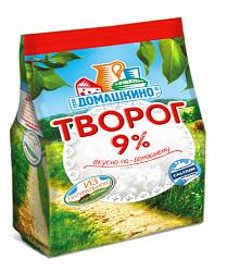 БЗМЖ ТВОРОГ СЕЛО ДОМАШКИНО 9% 340ГР СТАБИЛОБЭГ